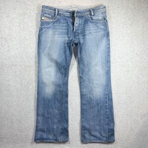 DIESEL Jeans Mens 36x32 Koffha Bootcut Light Wash Button Fly Italy 0070Z